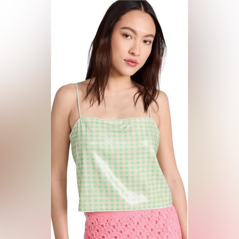 Baum Und Pferdgarten Jovana Sequin Cami Tank Top Gingham
